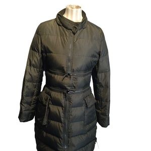 BCBGMaxazria puffer  winter coat or jacket olive green pockets snap cl…